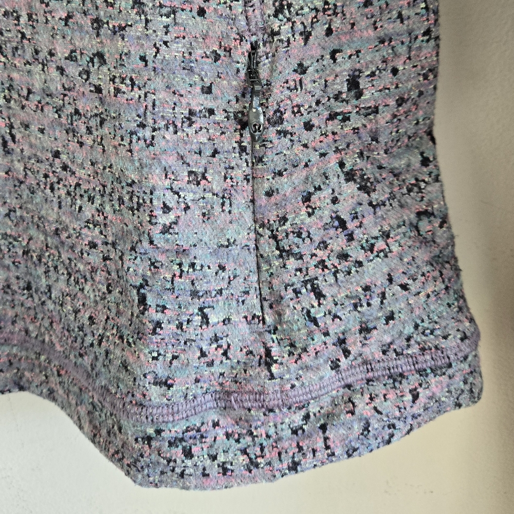 Lululemon Runderful Long SleeveNeon Tweed Jacquard Battleship Electric Coral - Picture 6 of 9